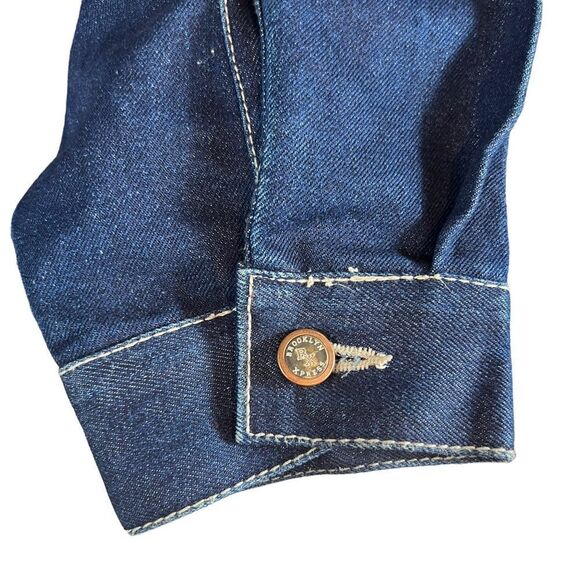 Vintage 90’s Brooklyn Xpress Tribal Dragon Embroidered  Denim Jacket - Picture 5 of 12